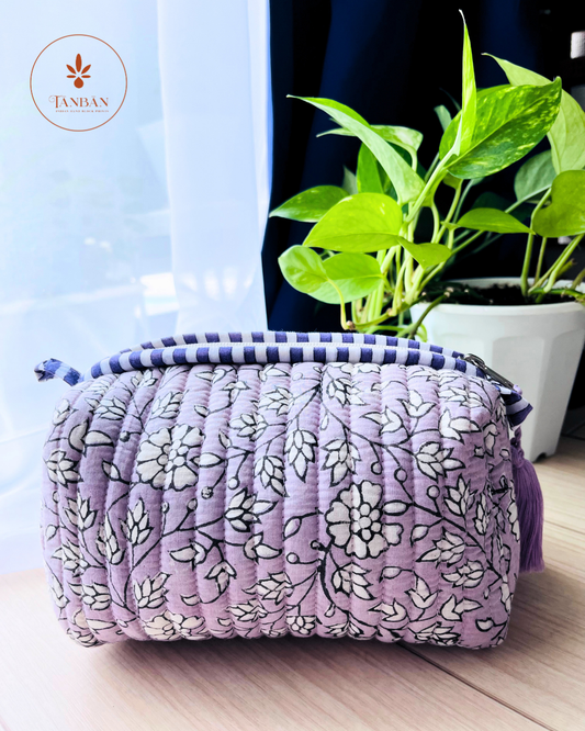 Hand Block Printed pouch - Medium