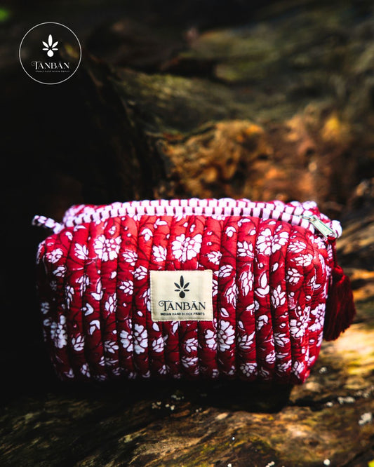Hand Block Printed pouch - Small