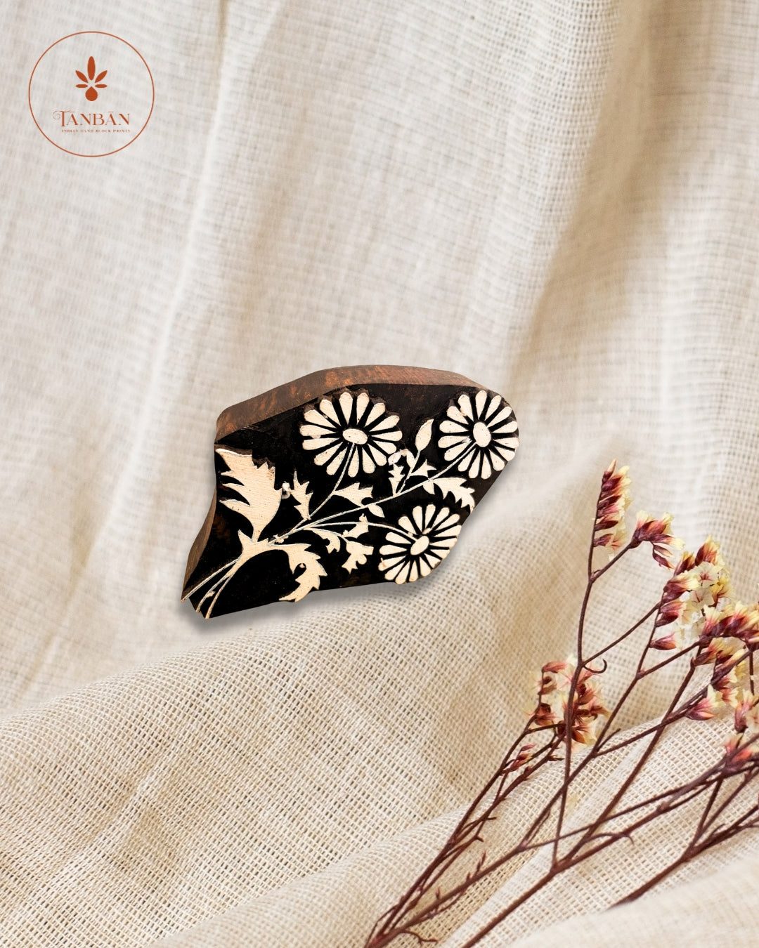 Wooden Handcarved Blocks/Pushp - Traditional Block Printing & Decoration