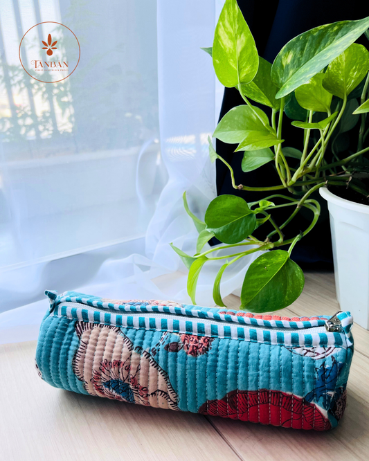Hand Block Printed Pencil pouch