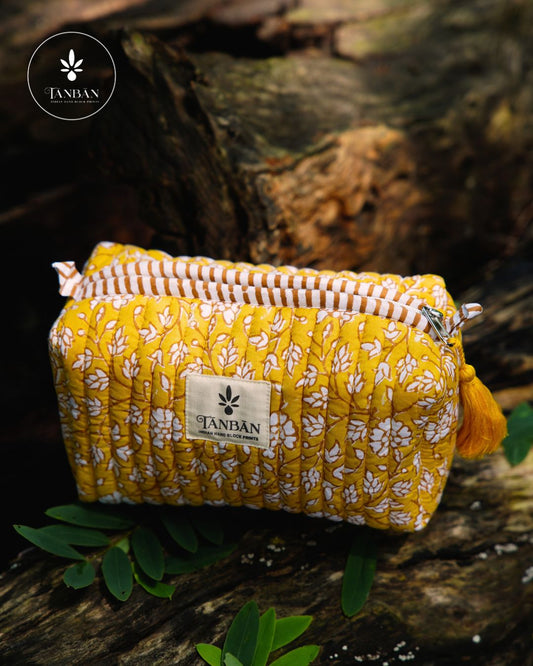 Hand Block Printed pouch - Small
