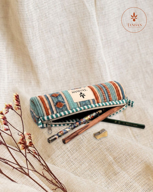 Hand Block Printed Pencil pouch