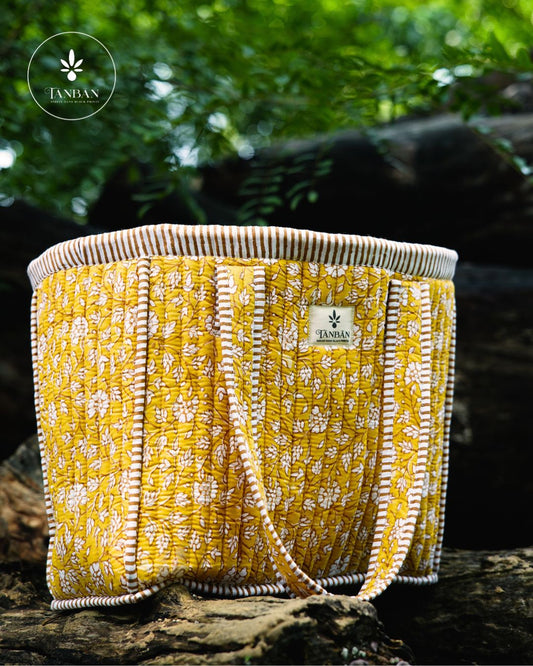 Hand Block Printed Tote bag (Large)