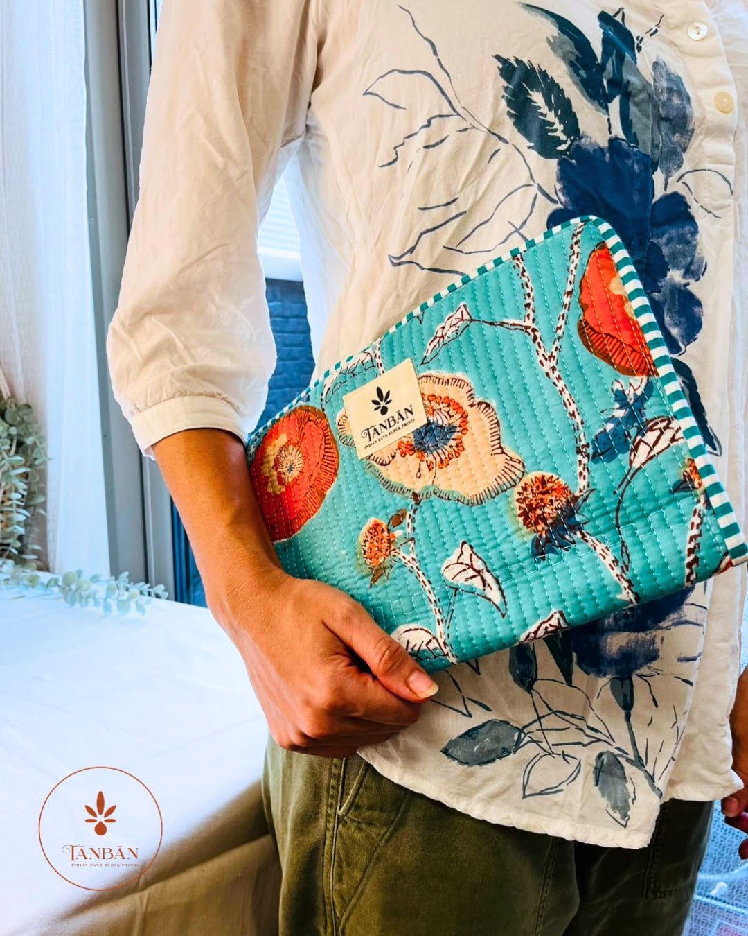 Hand Block printed Book Organizer
