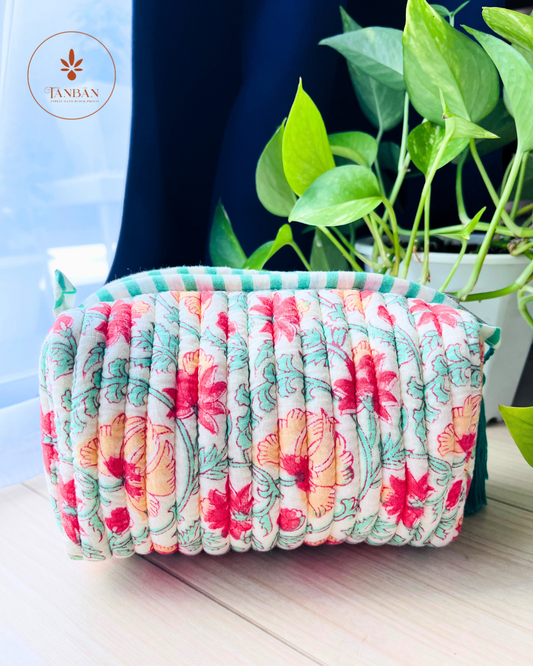 Hand Block Printed pouch - Small