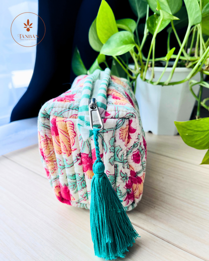Hand Block Printed pouch - Small