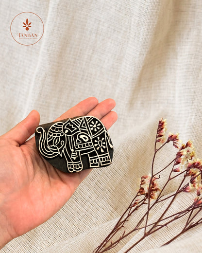 Wooden Handcarved Blocks/Haathi - Traditional Block Printing & Decoration