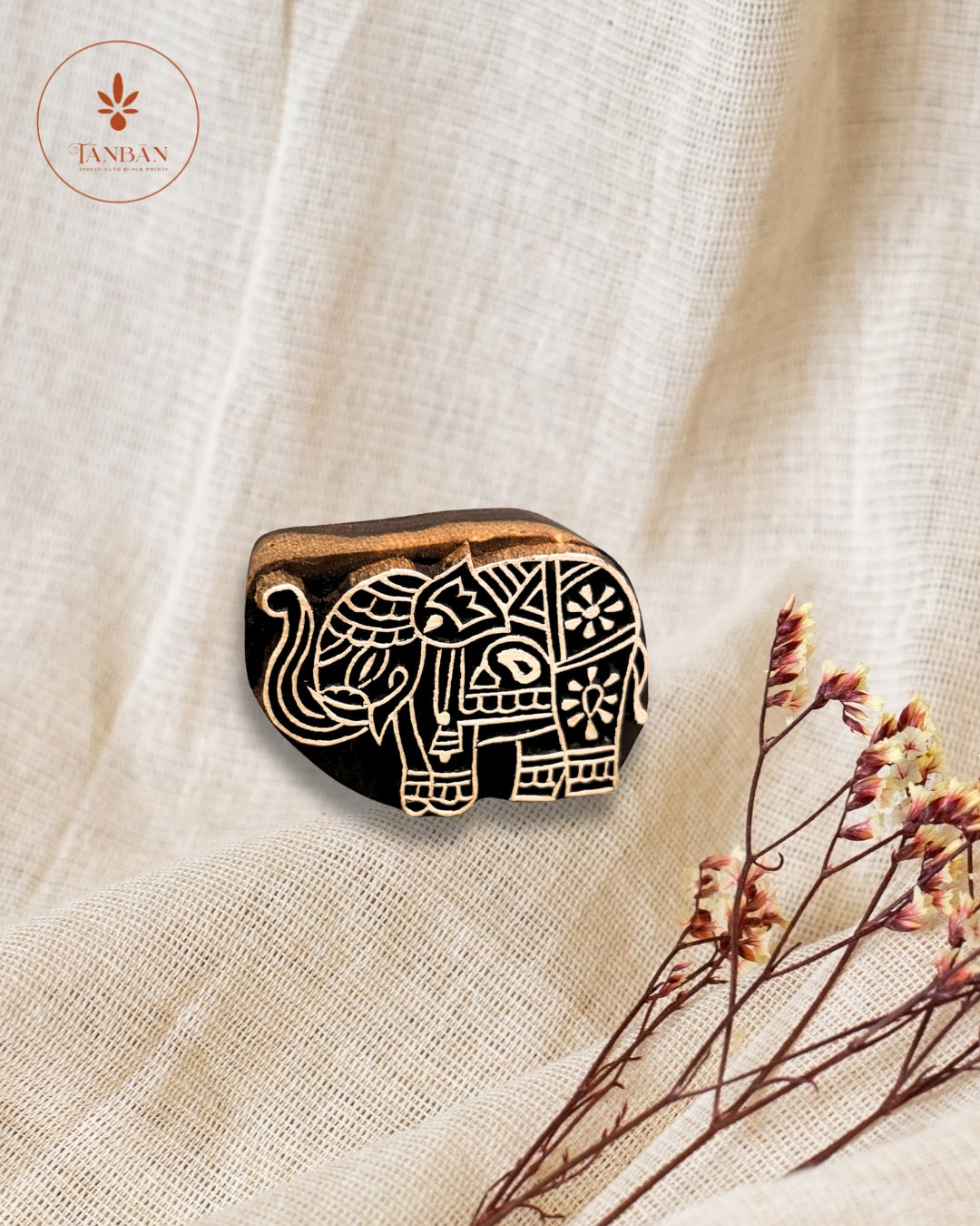 Wooden Handcarved Blocks/Haathi - Traditional Block Printing & Decoration