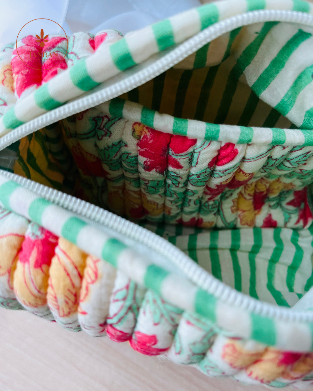 Hand Block Printed pouch - Medium