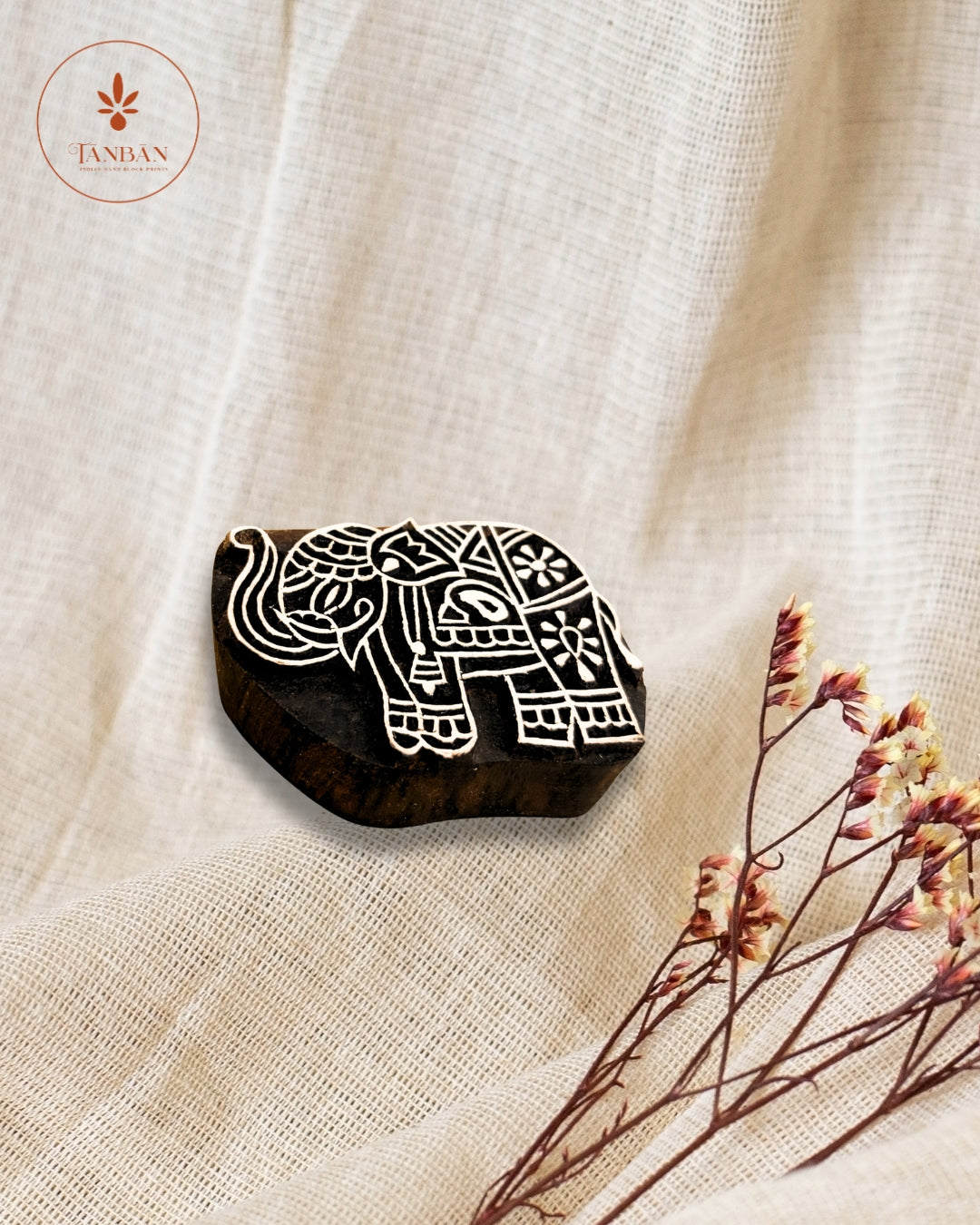 Wooden Handcarved Blocks/Haathi - Traditional Block Printing & Decoration