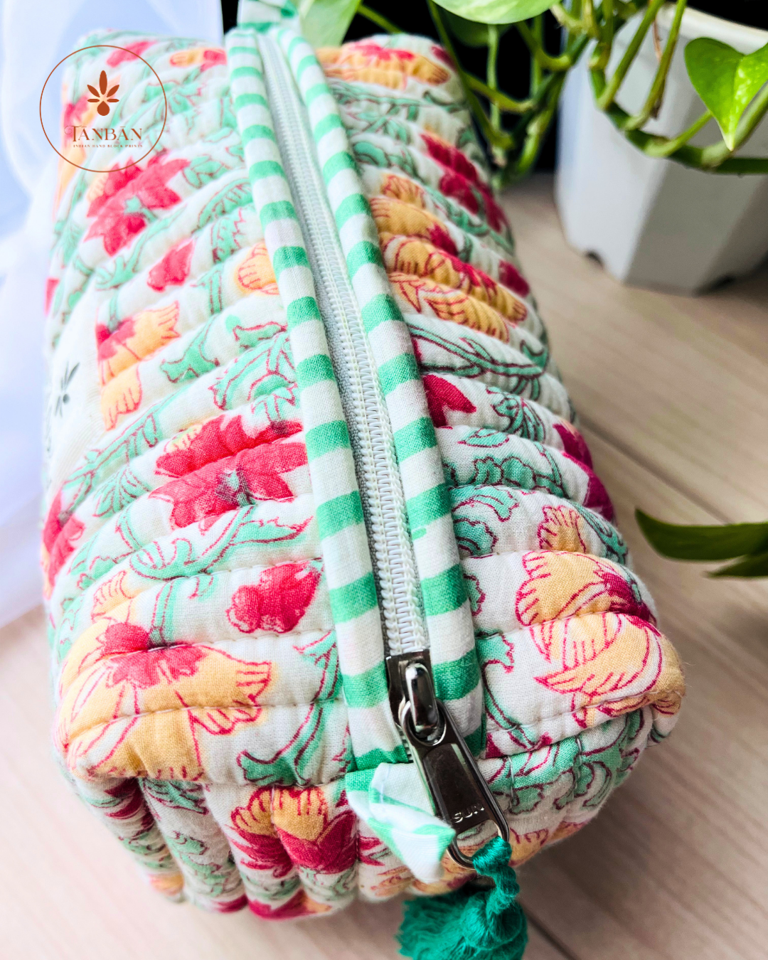 Hand Block Printed pouch - Medium