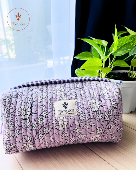 Hand Block Printed pouch - Large