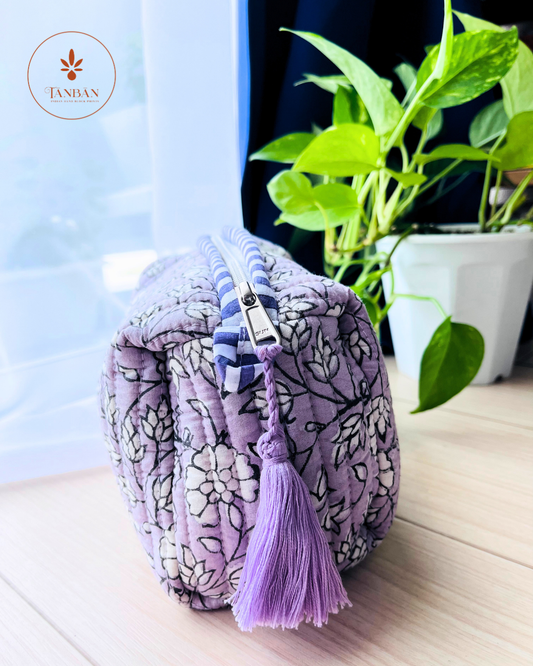Hand Block Printed pouch - Large