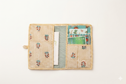 Hand Block printed Book Organizer