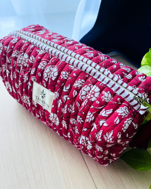 Hand Block Printed pouch - Large