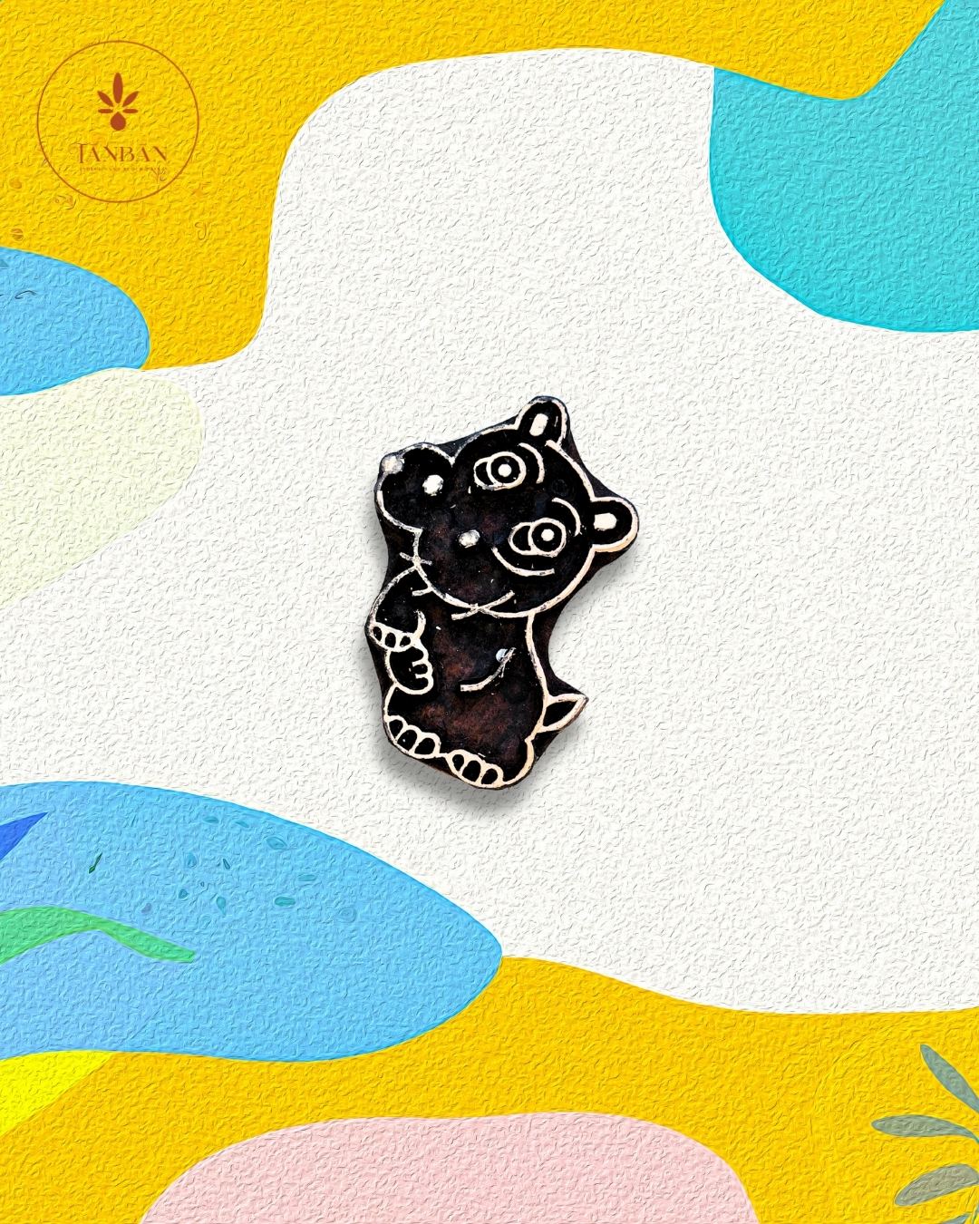 Kids Special Wooden Handcarved Blocks/Hippo - Traditional Block Printing & Decoration