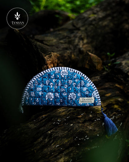Hand Block Printed Half Moon Pouch