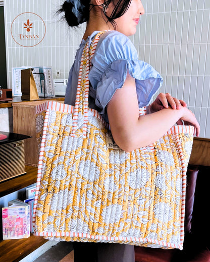 Hand Block Printed Tote bag (Large)