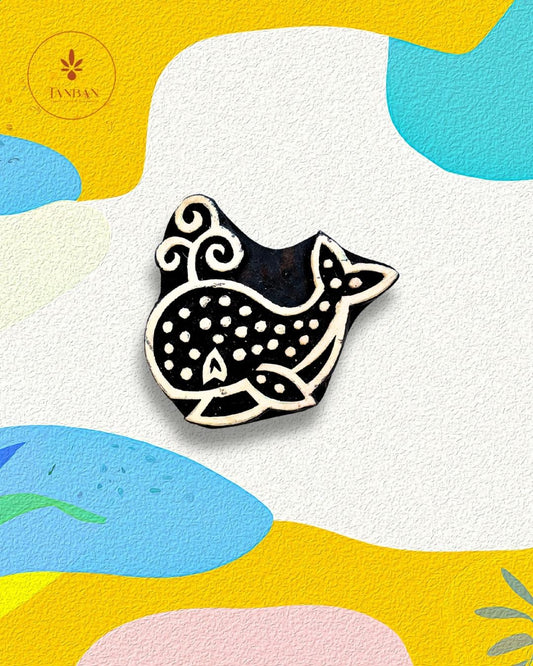 Kids Special Wooden Handcarved Blocks/Whale - Traditional Block Printing & Decoration