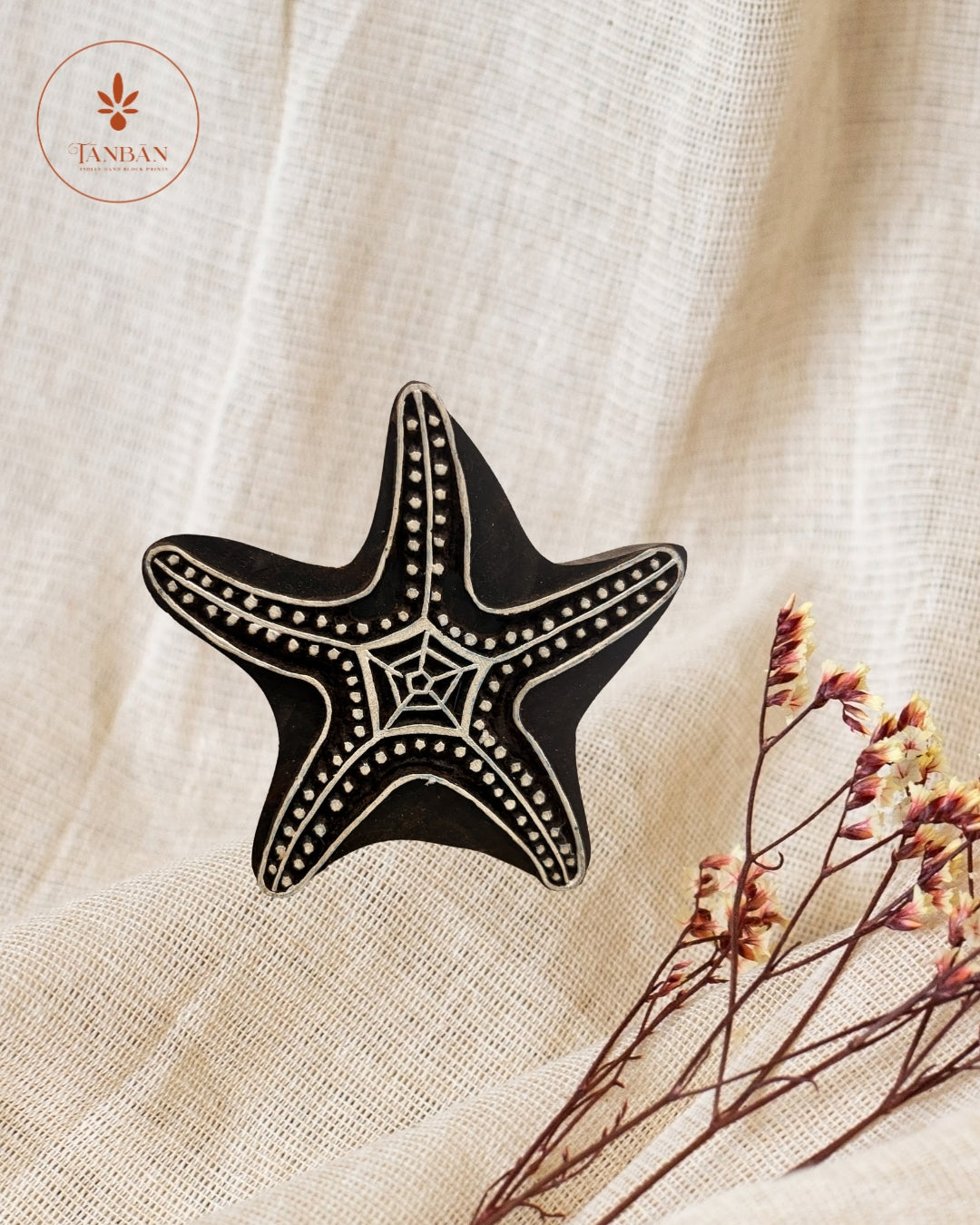 Wooden Handcarved Blocks/Starfish - Traditional Block Printing & Decoration