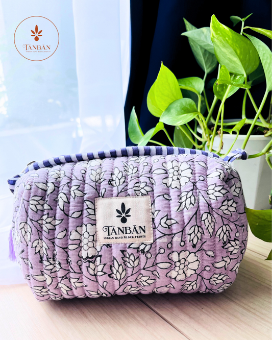 Hand Block Printed pouch - Medium
