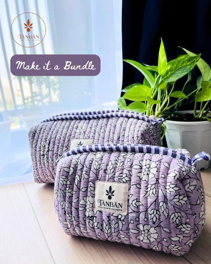 Hand Block Printed pouch - Medium