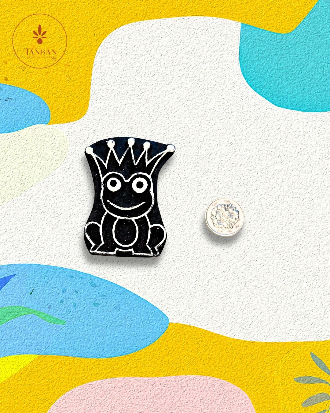 Kids Special Wooden Handcarved Blocks/Frog - Traditional Block Printing & Decoration