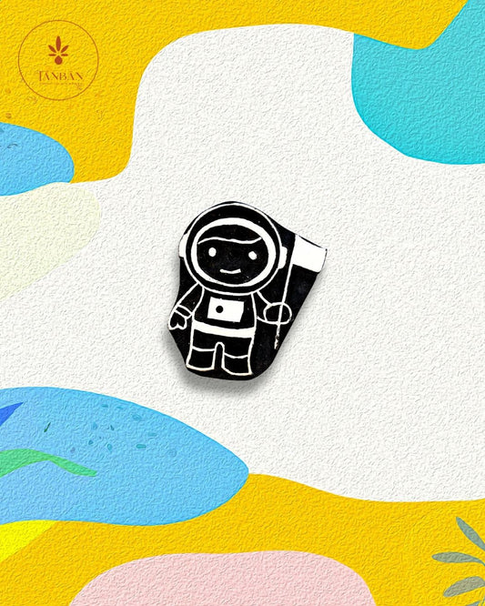 Kids Special Wooden Handcarved Blocks/Astronaut - Traditional Block Printing & Decoration