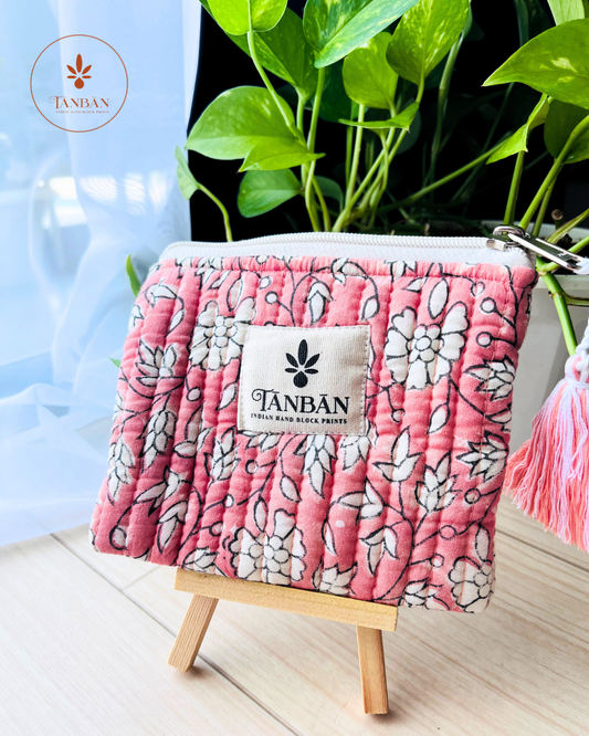 Hand Block Printed Coin Pouch (Rectangle)