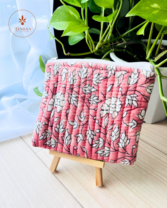 Hand Block Printed Coin Pouch (Rectangle)
