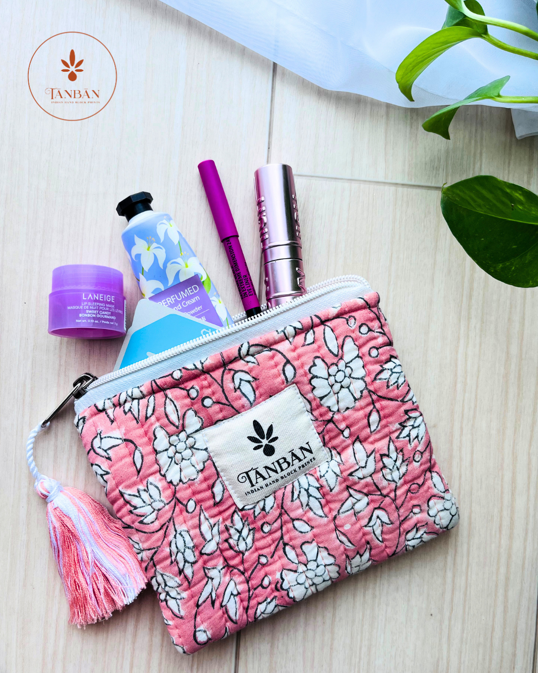 Hand Block Printed Coin Pouch (Rectangle)