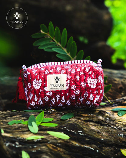 Hand Block Printed pouch - Small