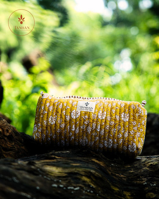 Hand Block Printed pouch - Large