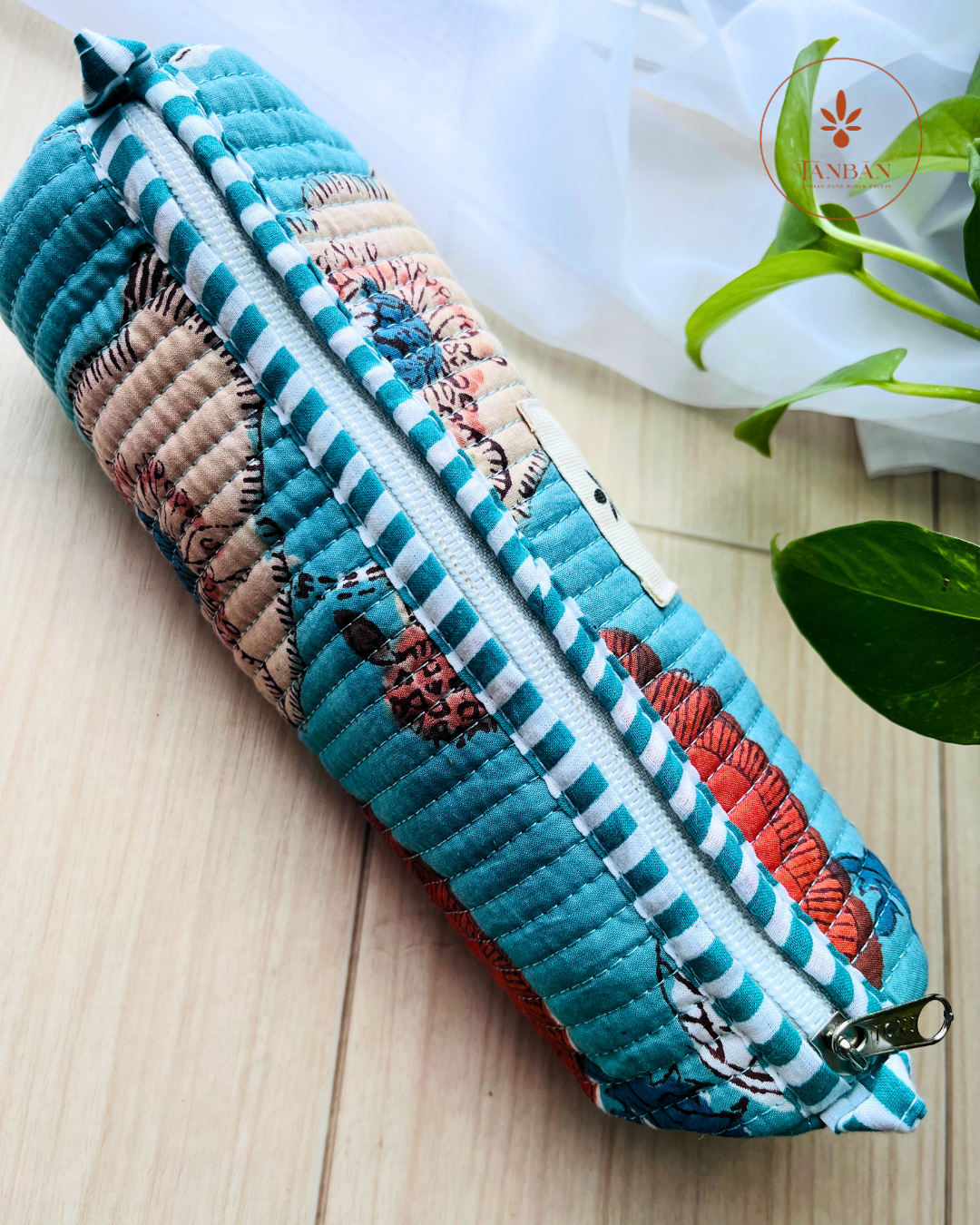 Hand Block Printed Pencil pouch