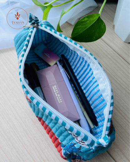Hand Block Printed Pencil pouch