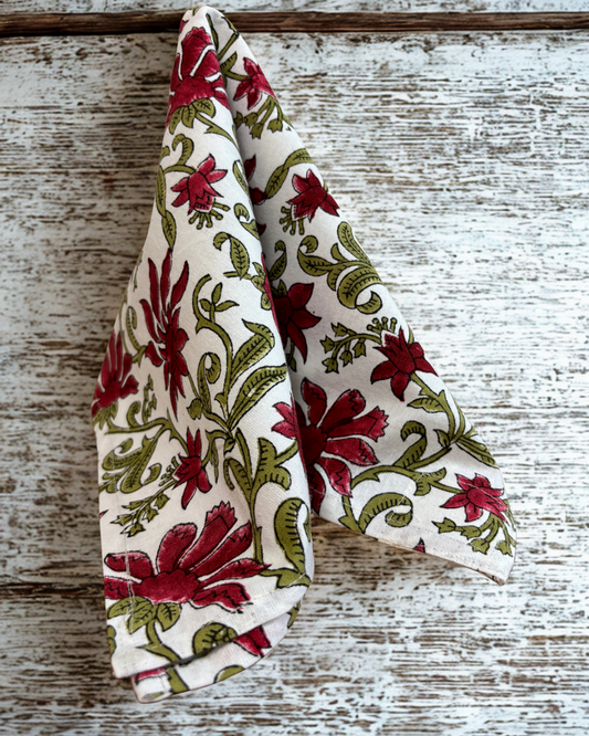 Hand Block Printed Table Napkins - Heritage Cotton Collection