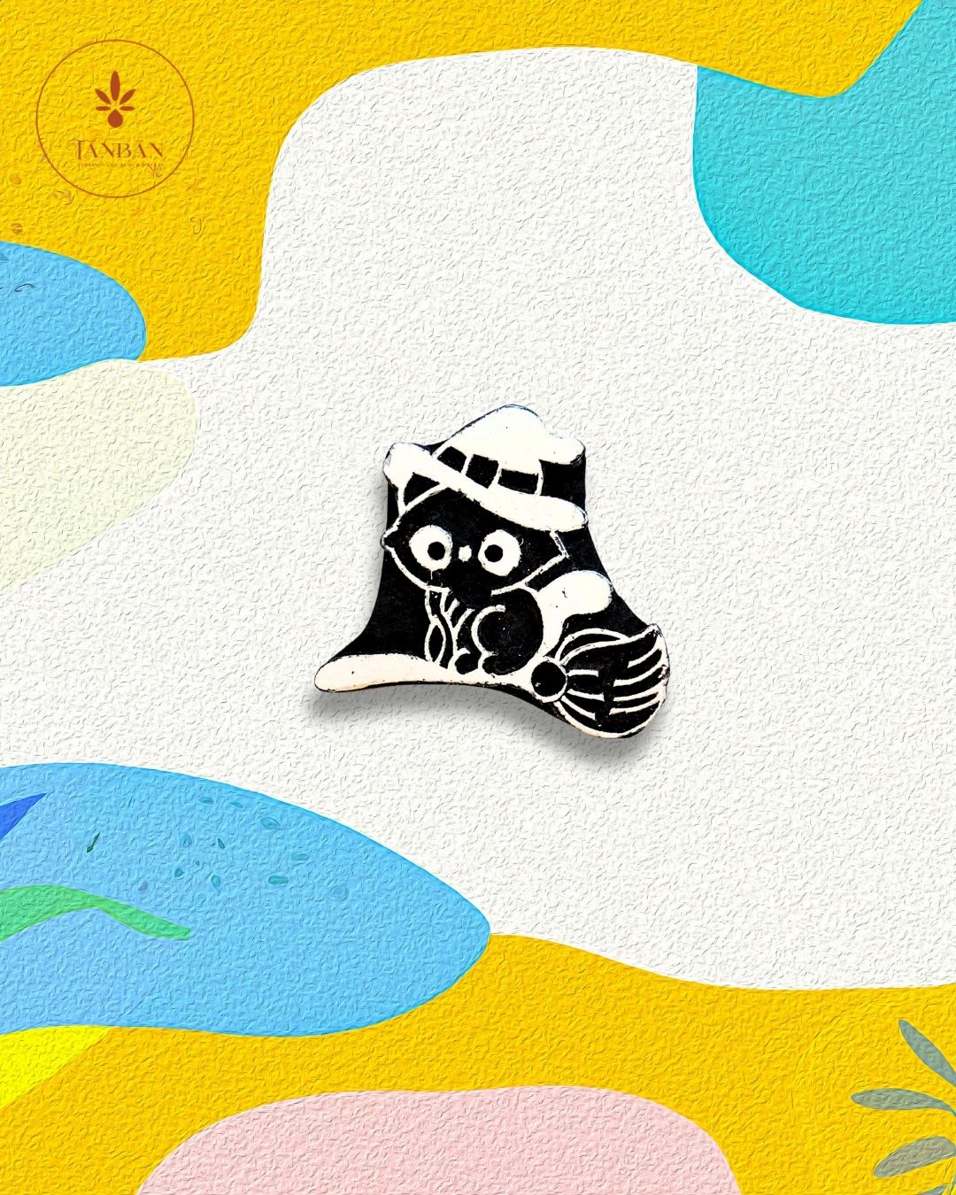 Kids Special Wooden Handcarved Blocks/Flying Cat - Traditional Block Printing & Decoration