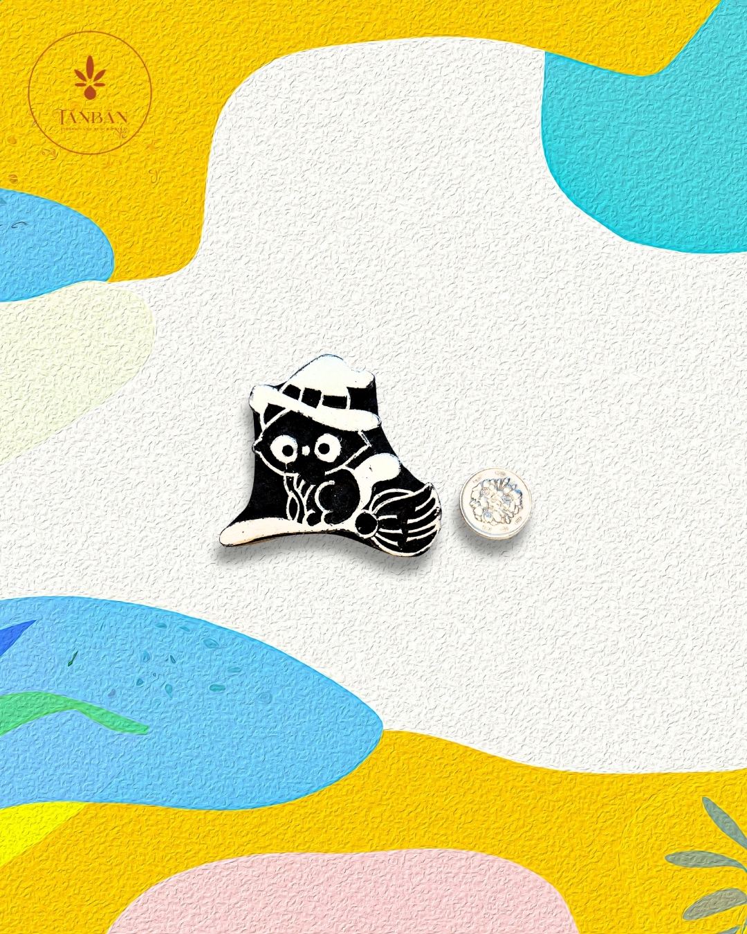 Kids Special Wooden Handcarved Blocks/Flying Cat - Traditional Block Printing & Decoration