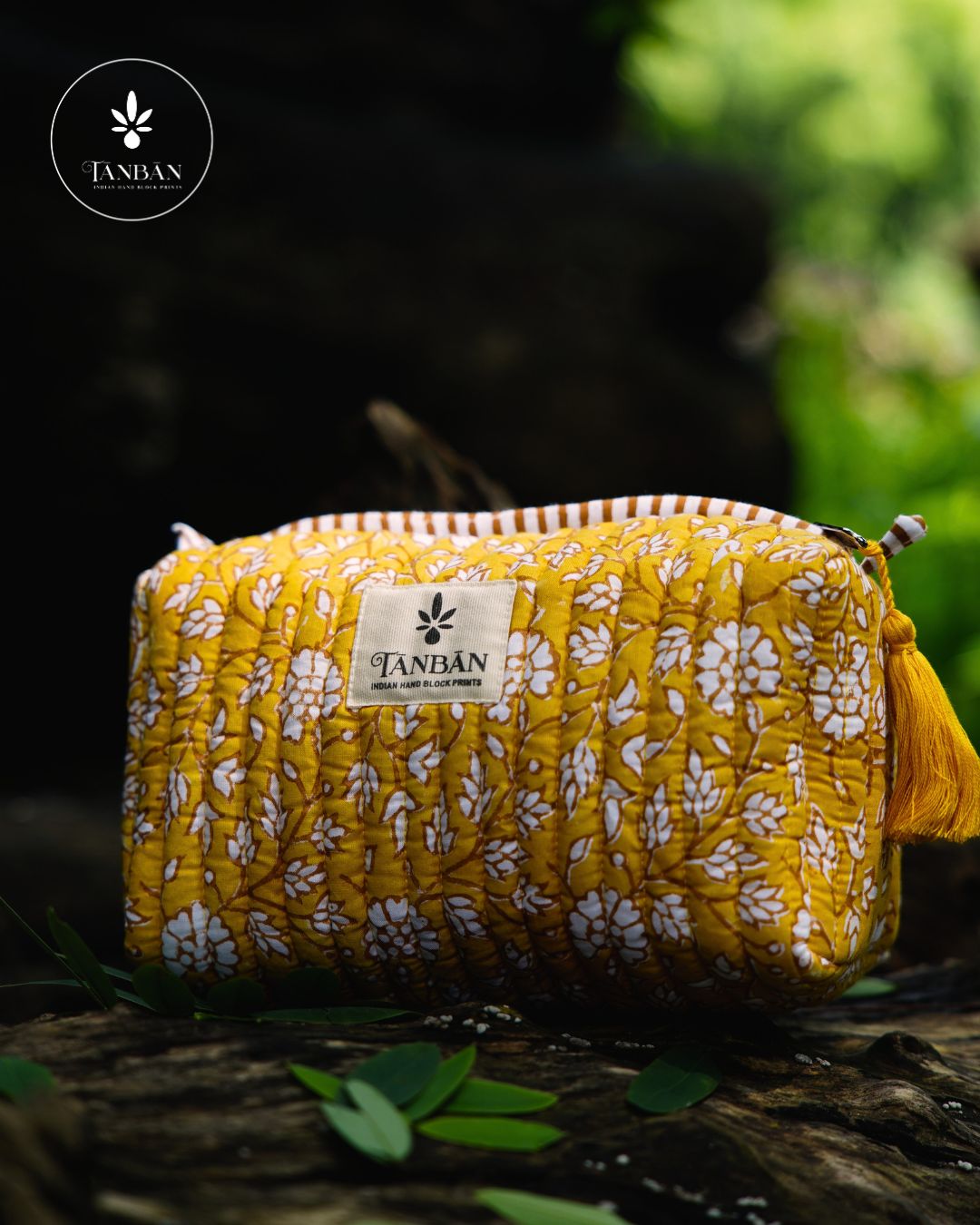 Hand Block Printed pouch - Medium