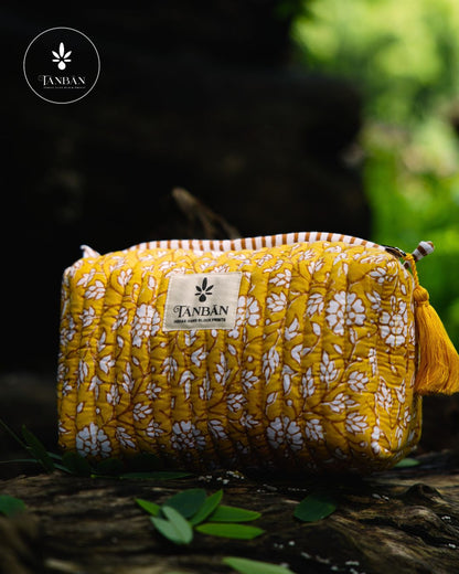 Hand Block Printed pouch - Medium