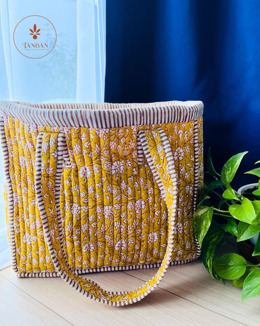 Hand Block Printed Tote bag (Large)