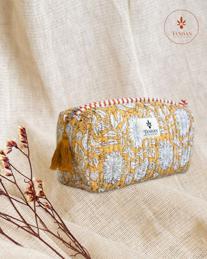 Hand Block Printed pouch - Large