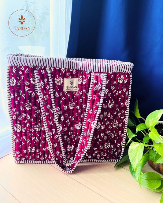 Hand Block Printed Tote bag (Large)