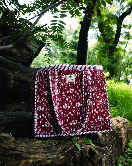Hand Block Printed Tote bag (Large)
