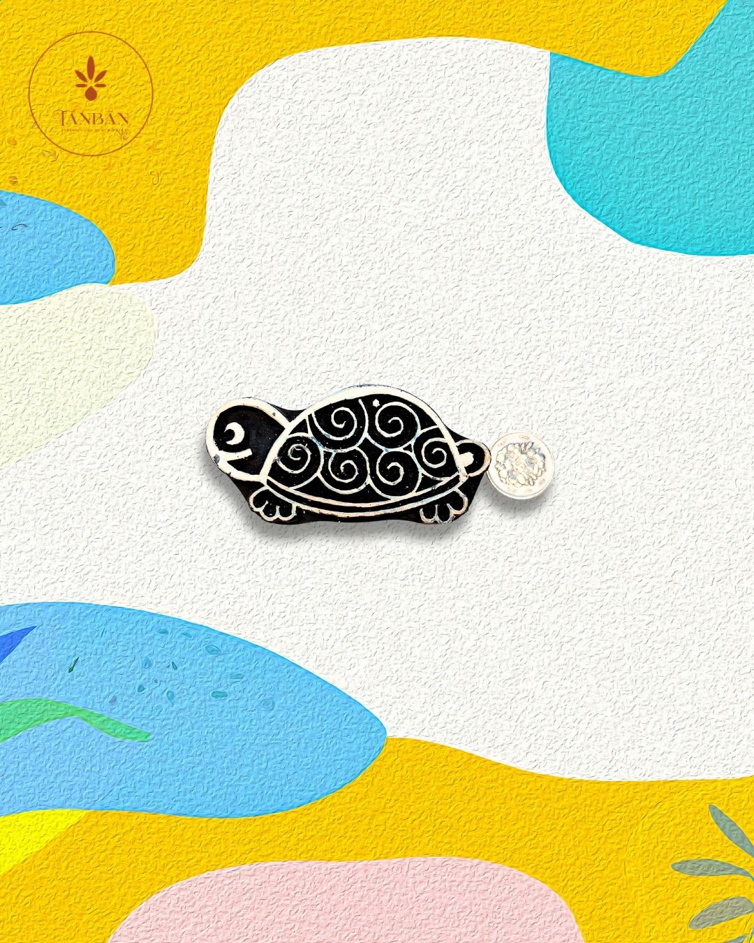 Kids Special Wooden Handcarved Blocks/Turtle - Traditional Block Printing & Decoration