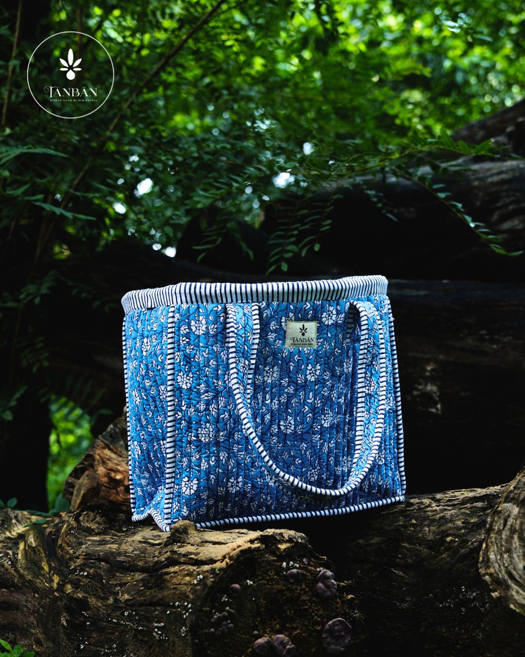 Hand Block Printed Tote bag (Large)