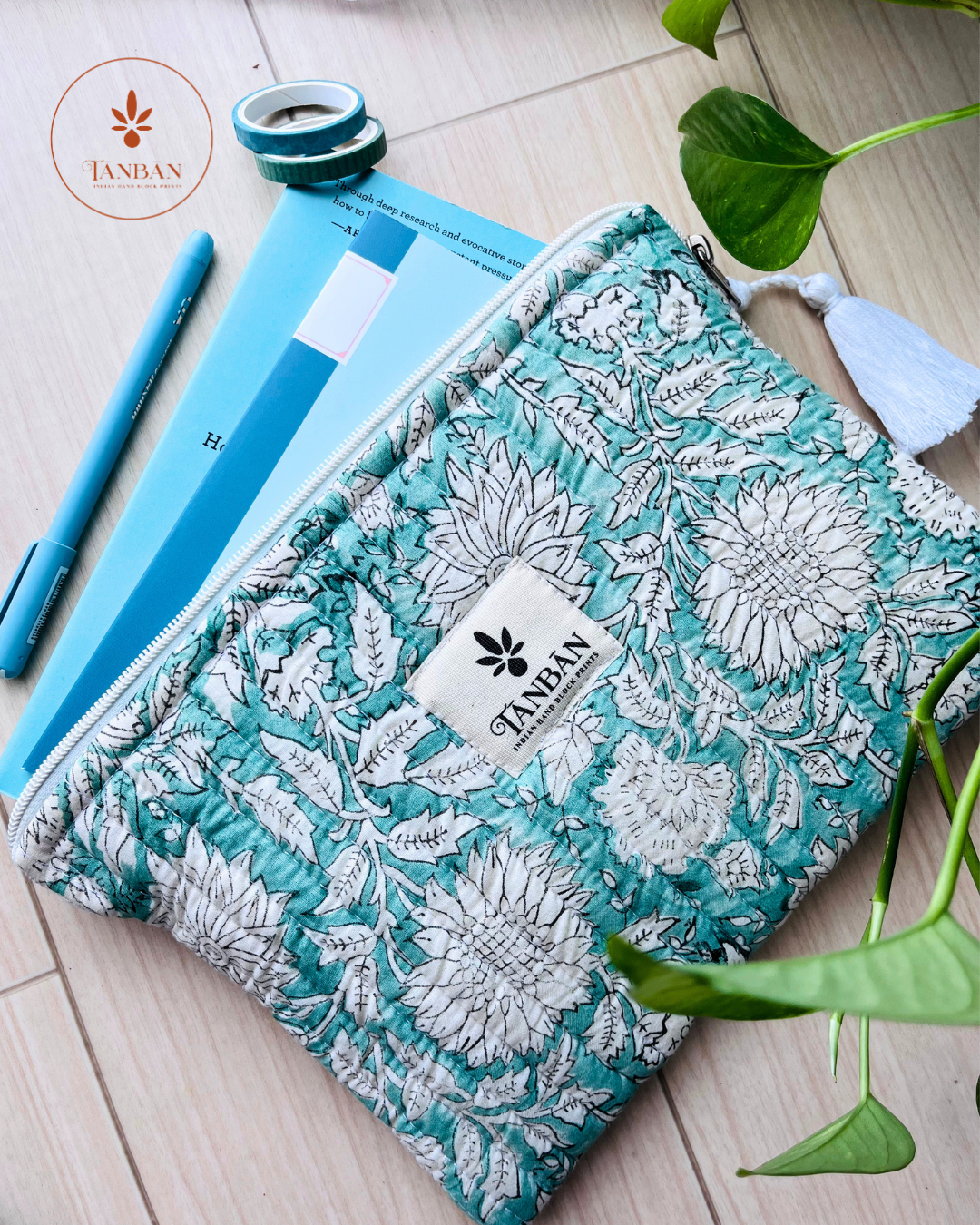 Hand Block Stationery Pouch