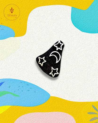 Kids Special Wooden Handcarved Blocks/Moon and stars - Traditional Block Printing & Decoration