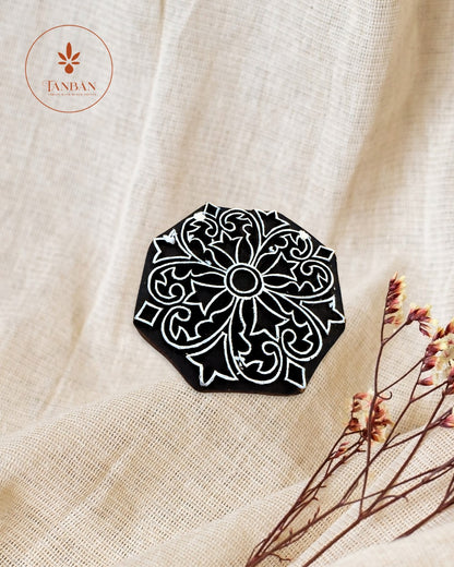 Hand-Carved Wooden Block Printing Starter Kit - Mandala