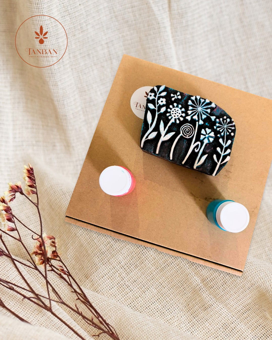 Hand-Carved Wooden Block Printing Starter Kit - Bageecha